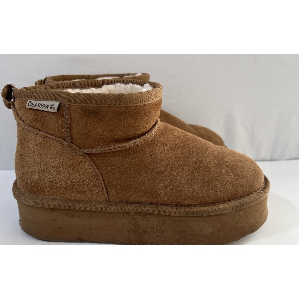 Bearpaw Womens Super Shorty Boots Size 7 Chunky Sole